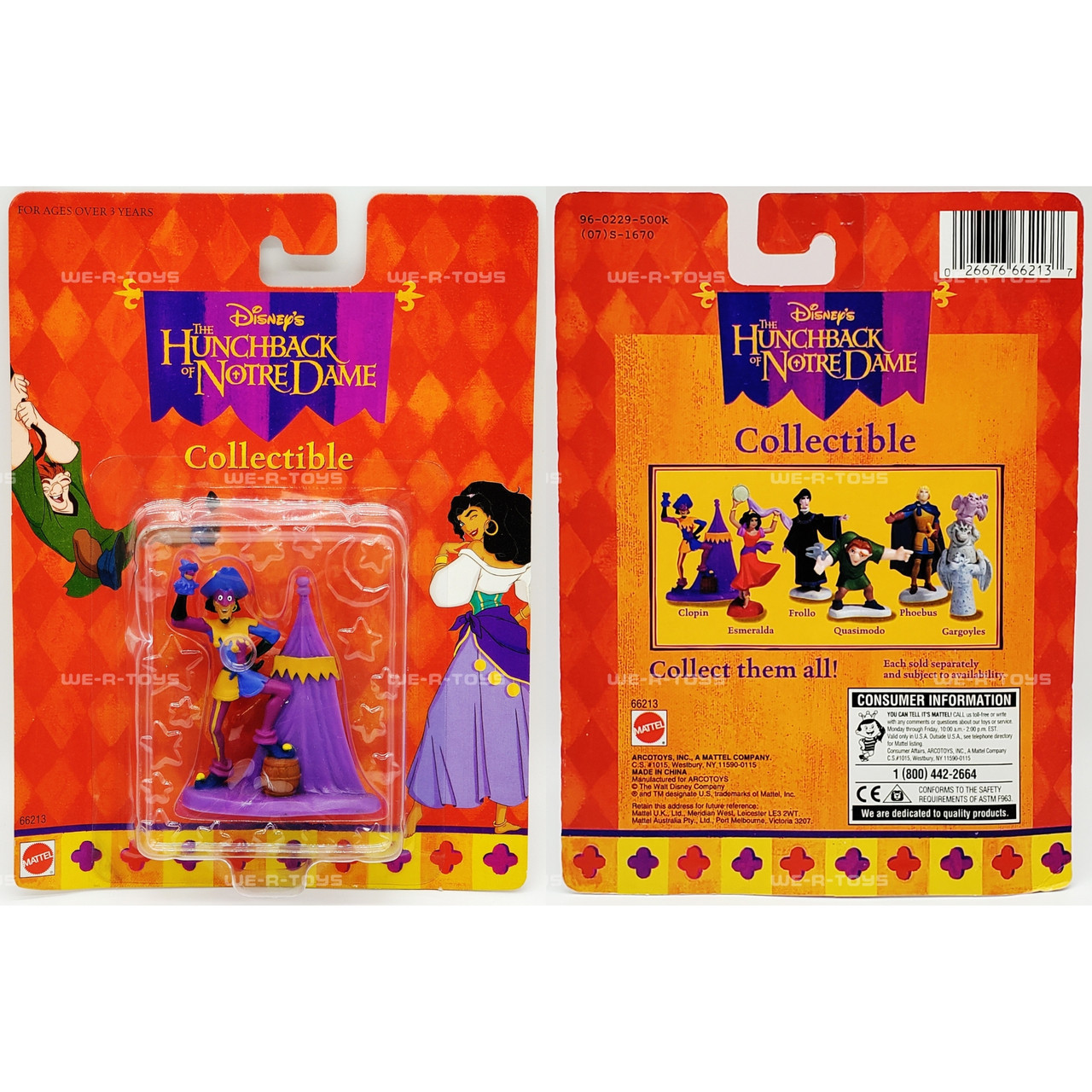 Disney's The Hunchback of Notre Dame Lot of 6 Figurines Mattel