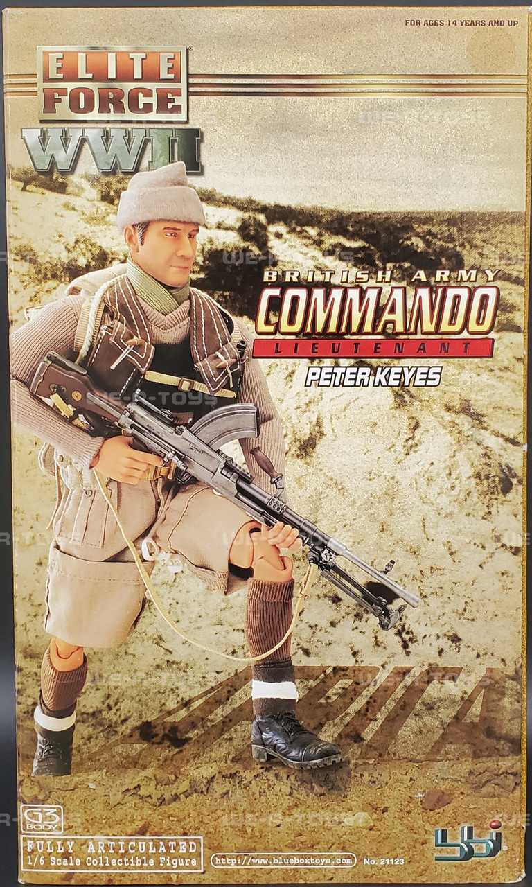 Elite Force WWII British Commando Lt. Peter Keyes 2002 Blue