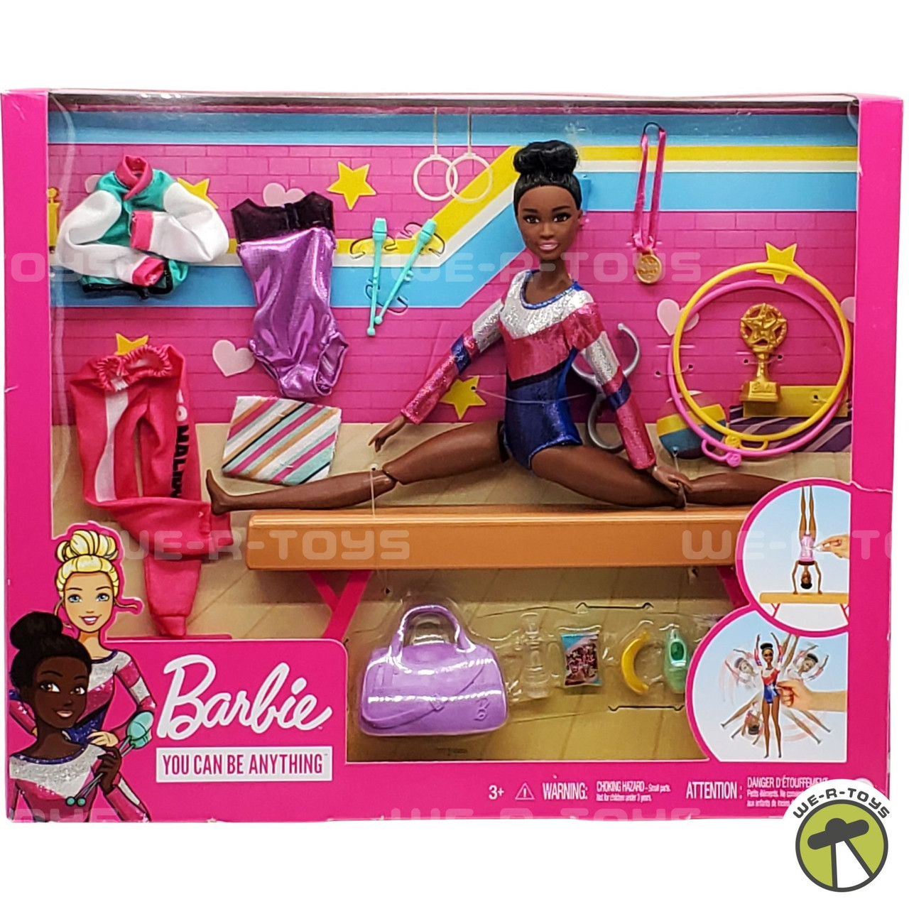 Barbie You Can Be Anything Gymastics Playset with African American