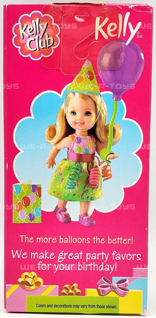 Barbie Kelly Club Birthday Party Kelly Doll & Balloon 2002 Mattel NRFB