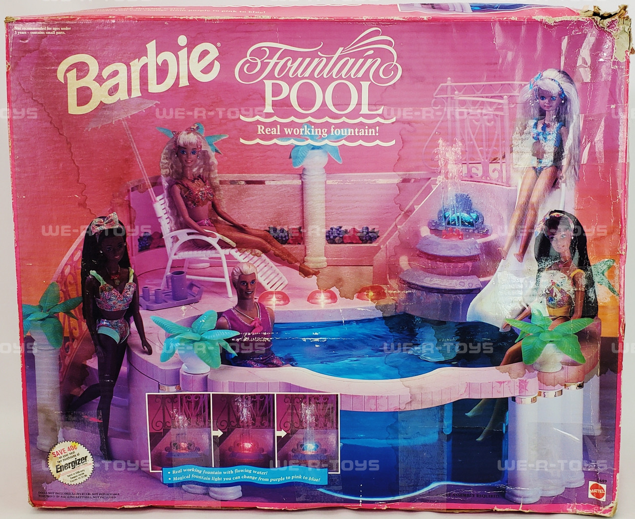 Barbie Fountain Pool Playset with Real Working Fountain 1993