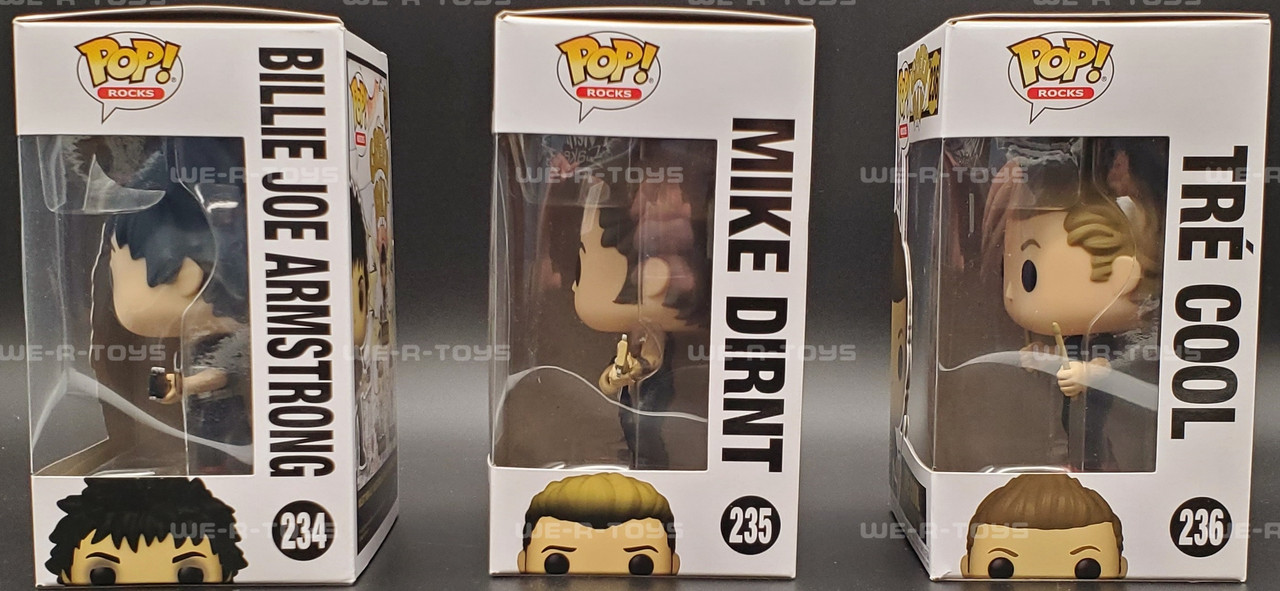 Funko Pop! Green Day Complete Set of 3 Vinyl Figures 234, 235