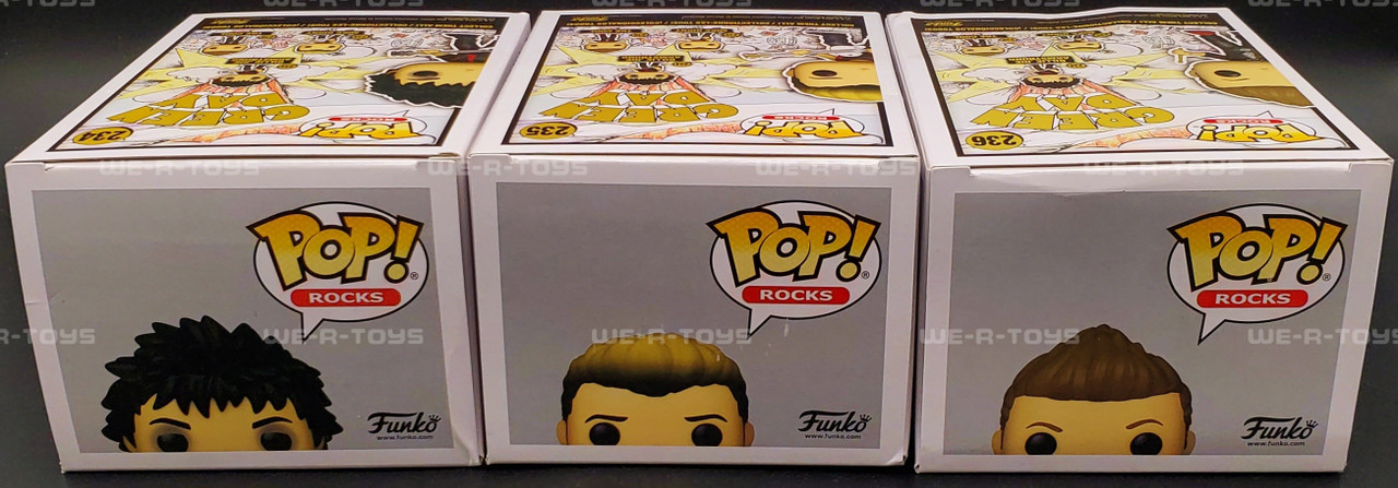 Funko Pop! Green Day Complete Set of 3 Vinyl Figures 234, 235