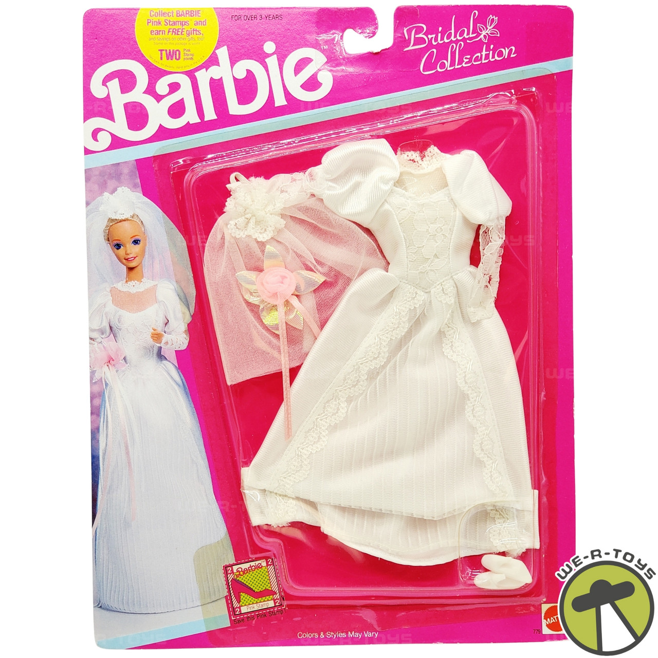 Barbie Bridal Collection Floral Lace Wedding Dress Fashion Mattel 1990 NRFP