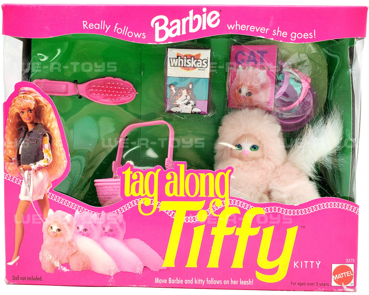 Barbie 1992 Tag Along Tiffy Kitty Cat Doll and Accessories Mattel