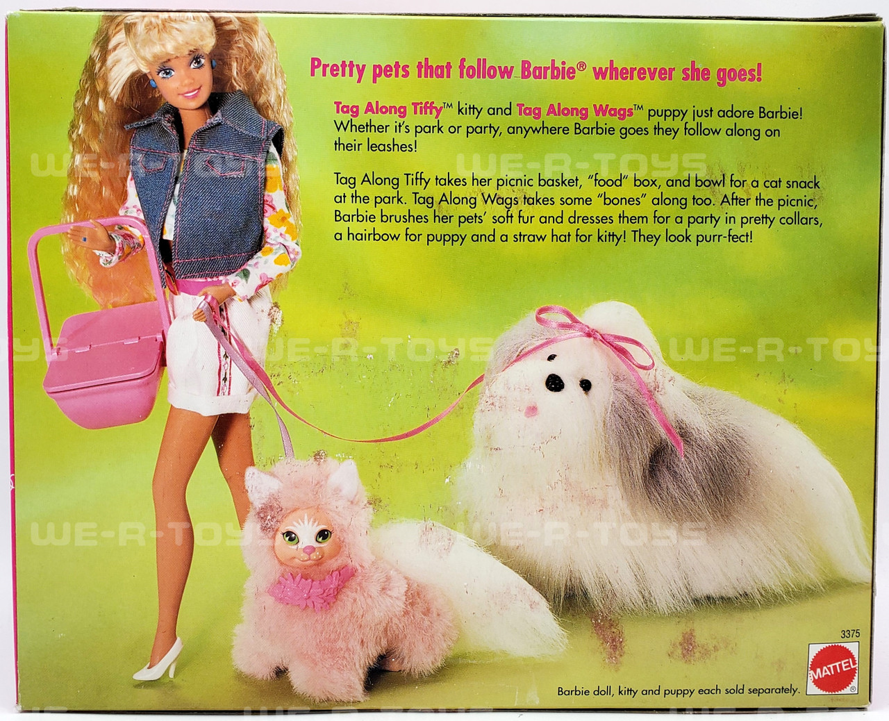 Barbie 1992 Tag Along Tiffy Kitty Cat Doll and Accessories Mattel
