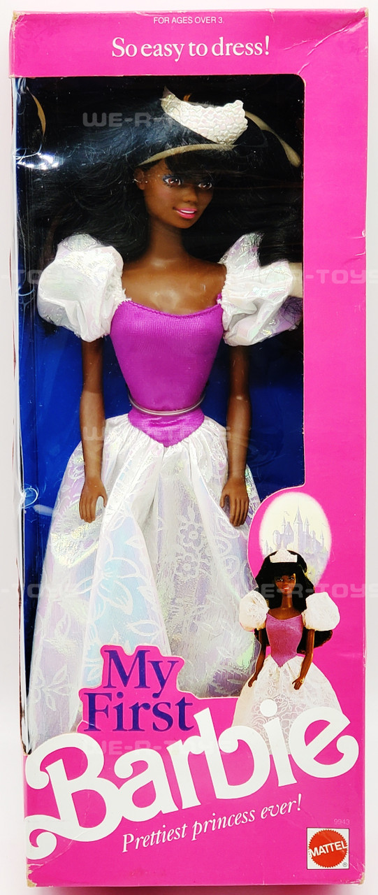 My First Princess Barbie Doll African American 1989 Mattel No