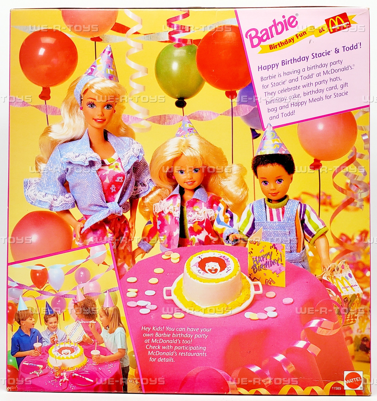 Birthday Fun at McDonald's Stacie & Todd Barbie Dolls 1993