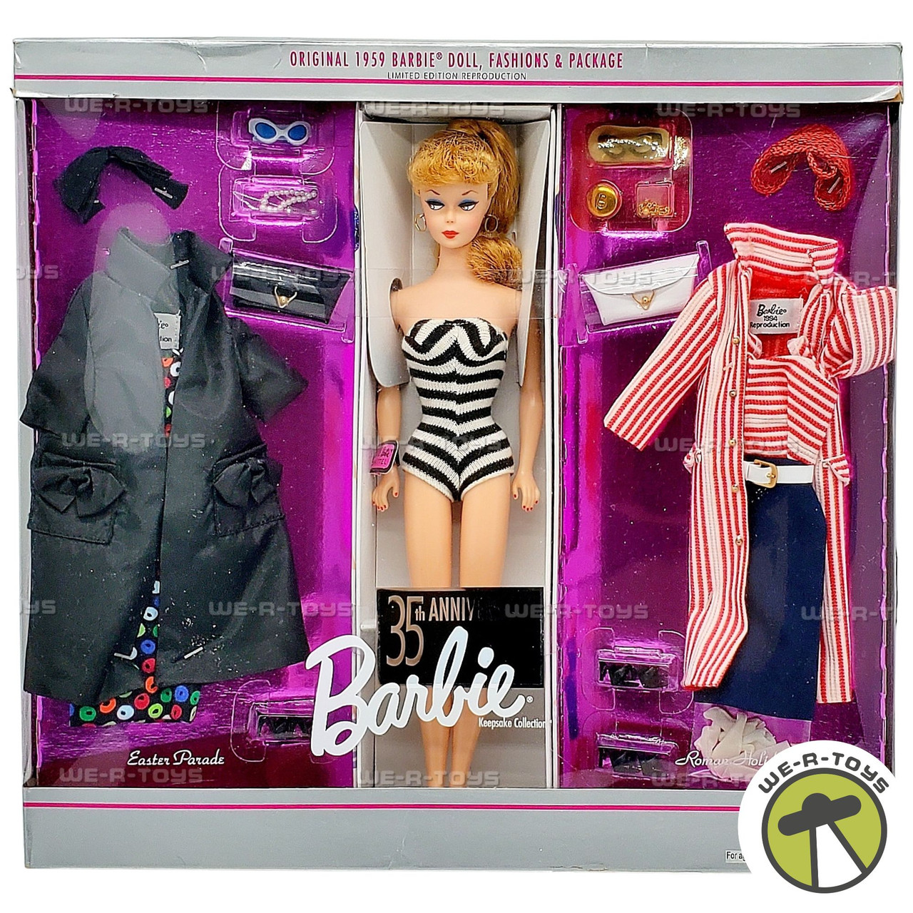 35th Anniversary Barbie 1959 Reproduction Doll and Fashions 1993