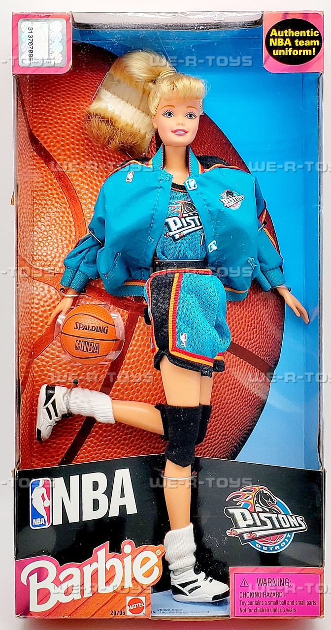 Detroit Pistons Barbie Doll NBA 1998 Mattel 20706 - We-R-Toys