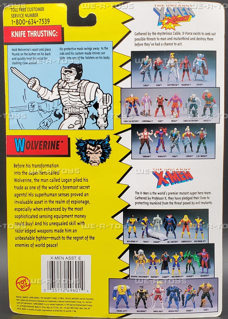 Marvel The Uncanny X-Men Wolverine 5th Edition Figure 1993 Toy Biz