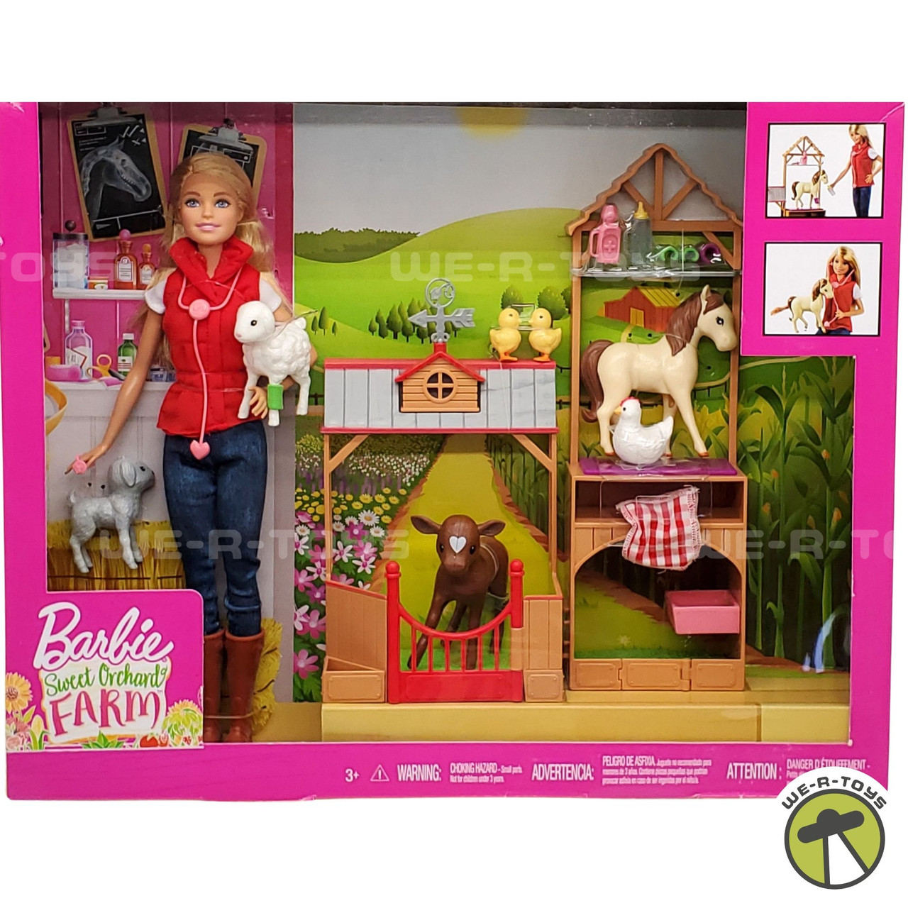 Barbie Sweet Orchard Farm Vet Doll and Playset with Animals