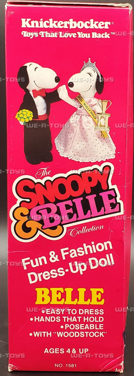 Peanuts Snoopy & Belle Dress-Up Doll w/ Woodstock 1965 Knickerbocker #1581  NRFB