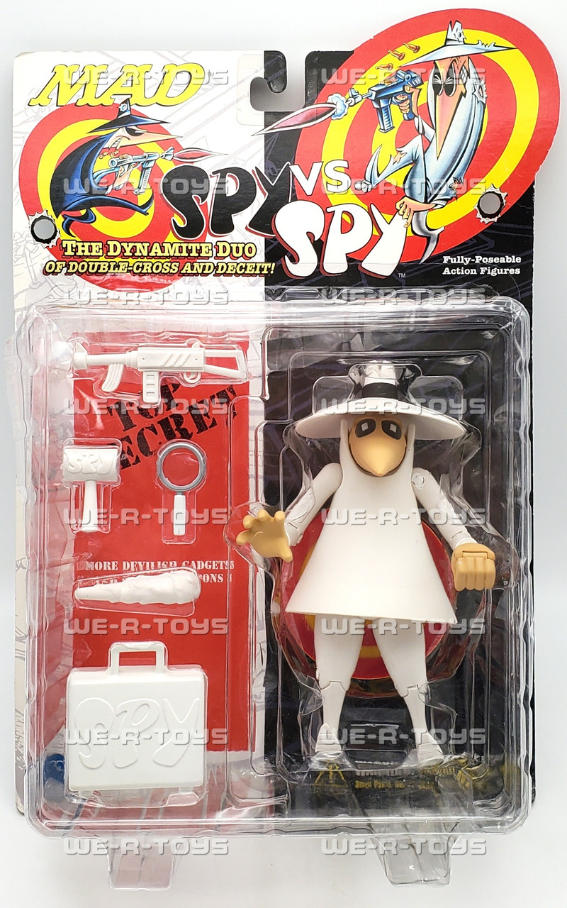 Spy vs Spy White Spy Poseable Action Figure Mad Magazine 1998 DC