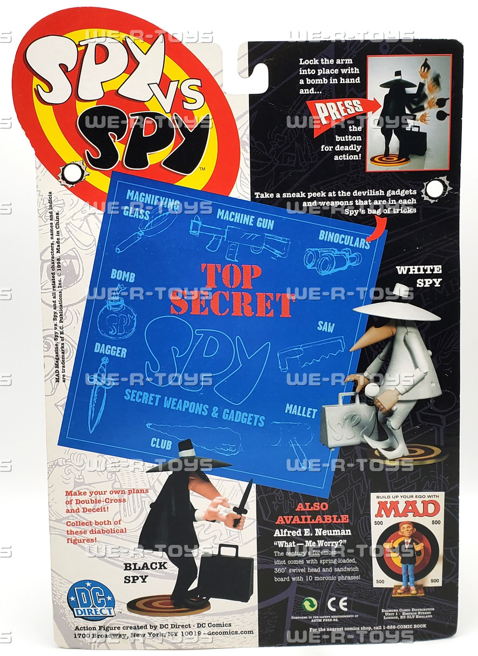 Spy vs Spy White Spy Poseable Action Figure Mad Magazine 1998 DC