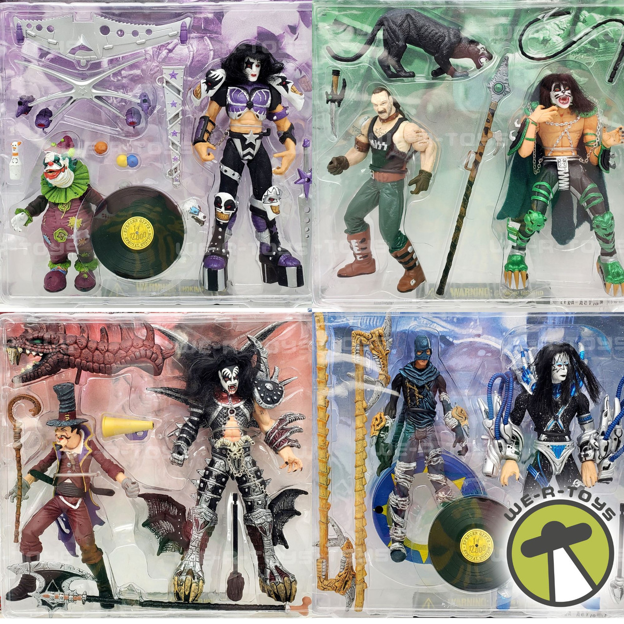 KISS Psycho Circus Set of all 4 Members Action Figures 1998 McFarlane NRFP