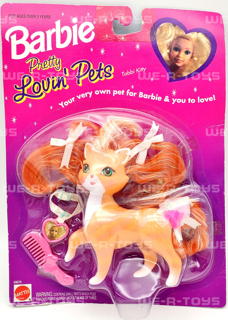 Barbie Pretty Lovin' Pets Tabbi Kitty Orange Cat No. 69070 Mattel