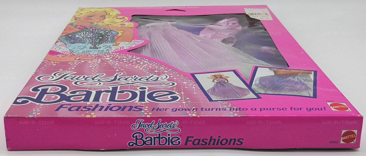 Barbie Jewel Secrets Fashions Purple Iridescent Gown to Purse