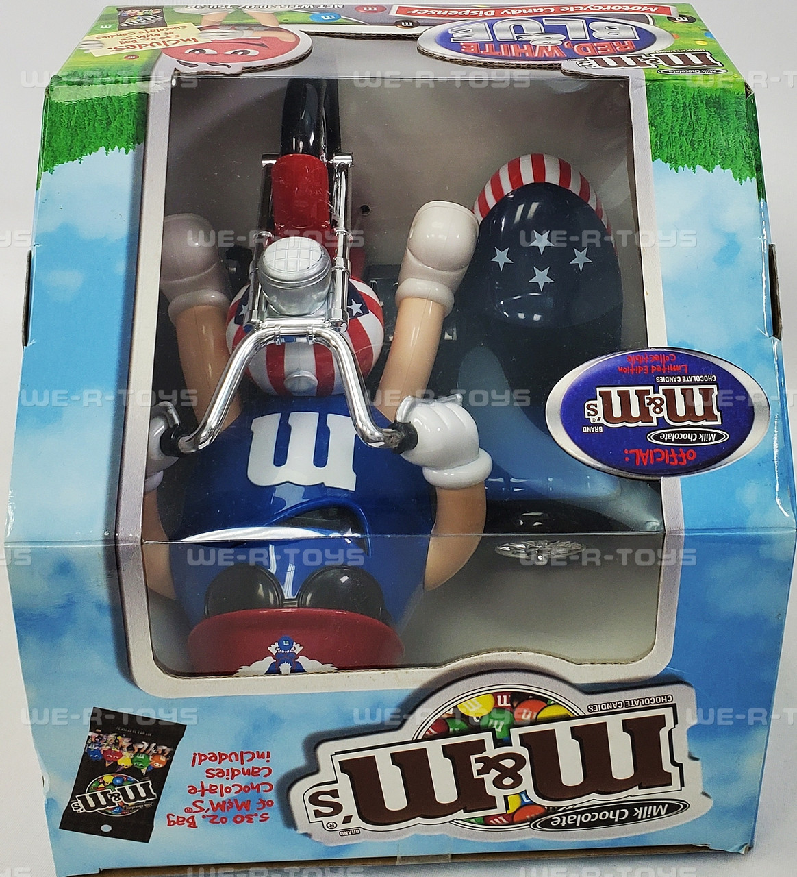 M&M's Red White & Blue Motorcycle Candy Dispenser Limited