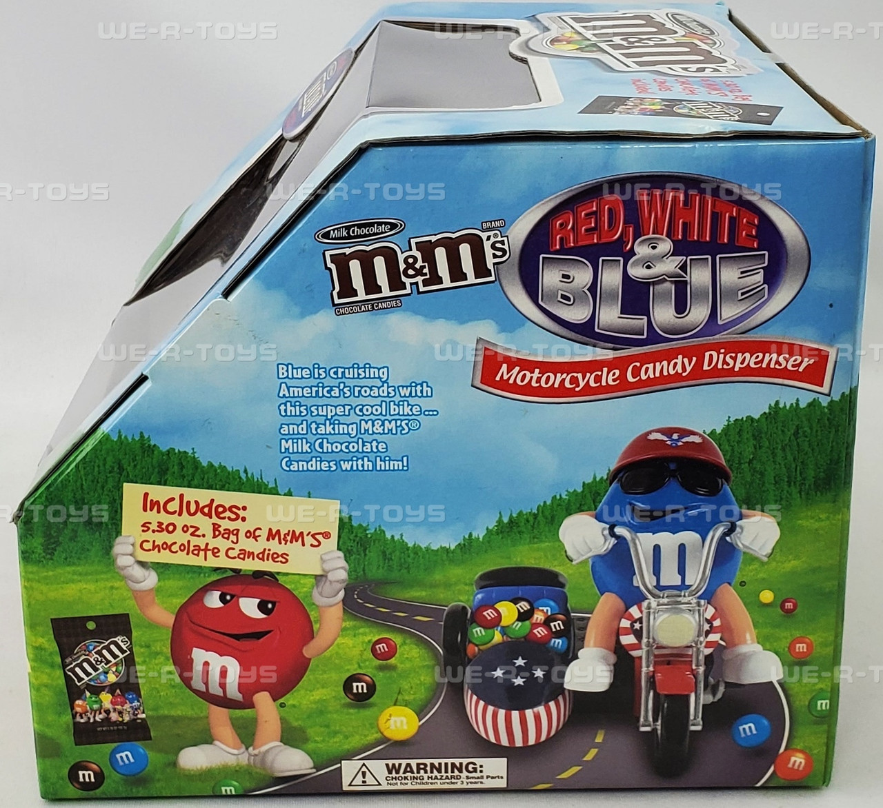 M&M's Red White & Blue Motorcycle Candy Dispenser Limited