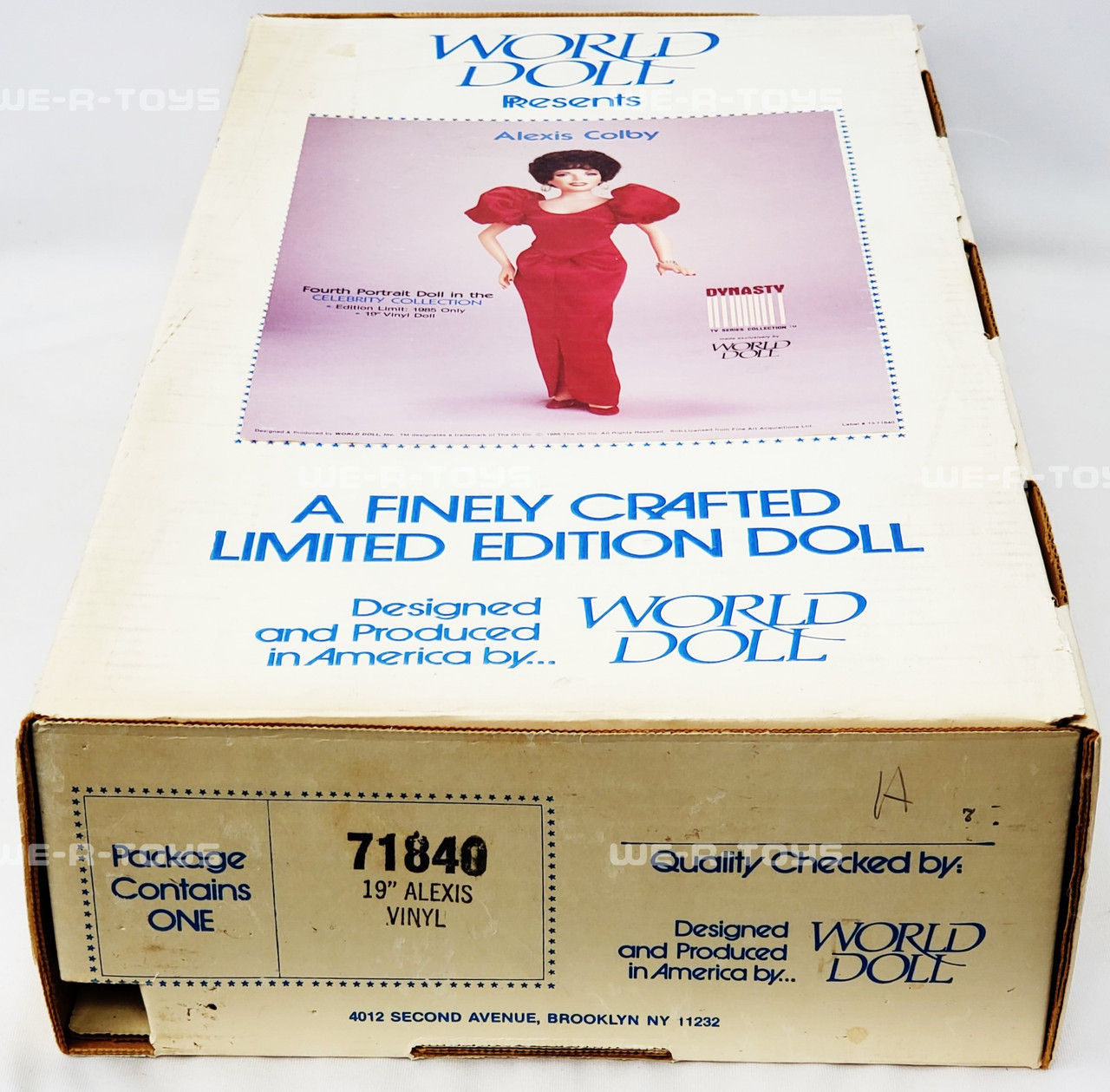 DYNASTY Alexis Colby 19" Vinyl Doll 1985 World Doll No. 71840 USED - We-R-Toys DYNASTY Alexis Colby 19" Vinyl Doll 1985 World Doll No. 71840 USED - We-R-Toys