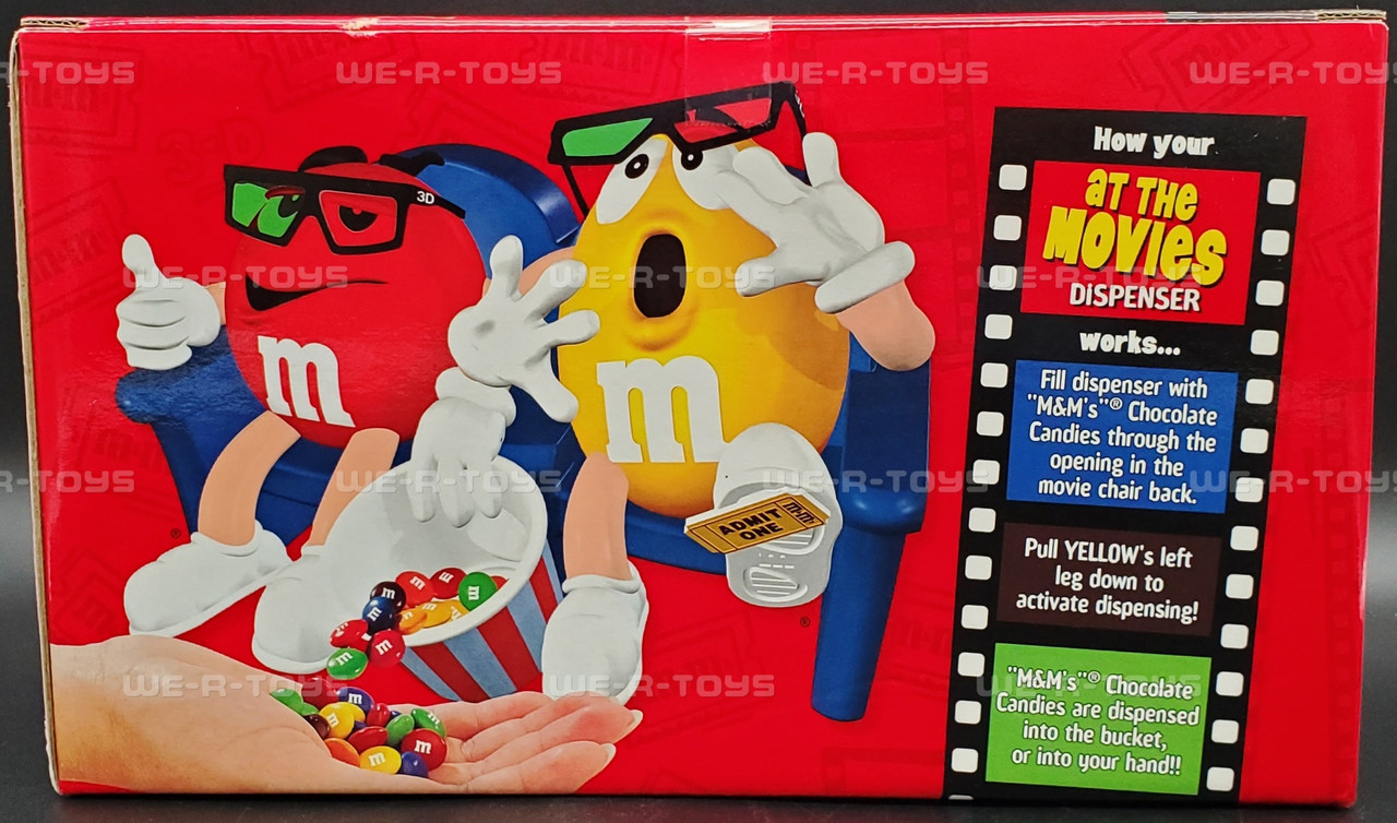 M&M's Red & Yellow At the Movies in 3-D Candy Dispenser NRFB - We