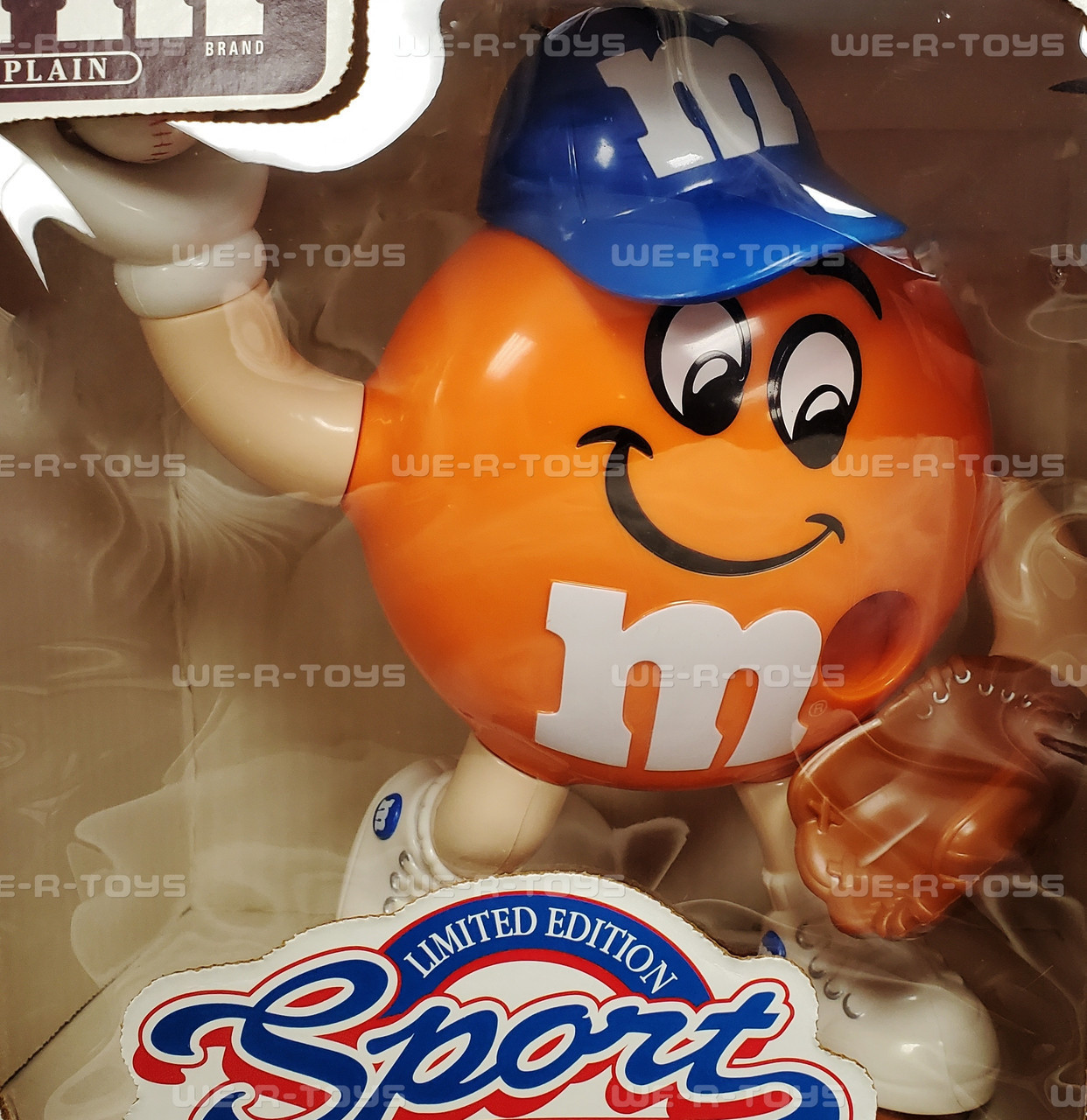 M&M's Orange Baseball Pitcher Candy Dispenser Limited Edition