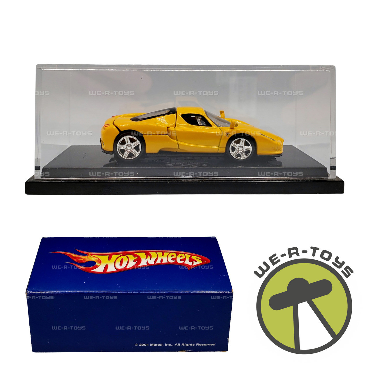 Hot Wheels FAO Schwarz Exclusive Yellow Ferrari 2004 Mattel - We-R