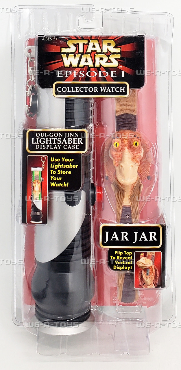 Star Wars Episode I Jar Jar Collector Watch w/ Lightsaber Display