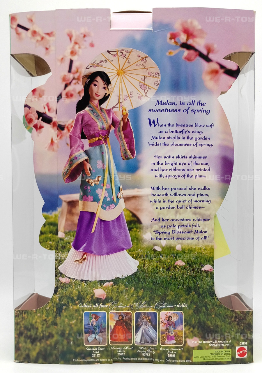 Disney Spring Blossom Mulan Doll Enchanted Seasons Collection 2001