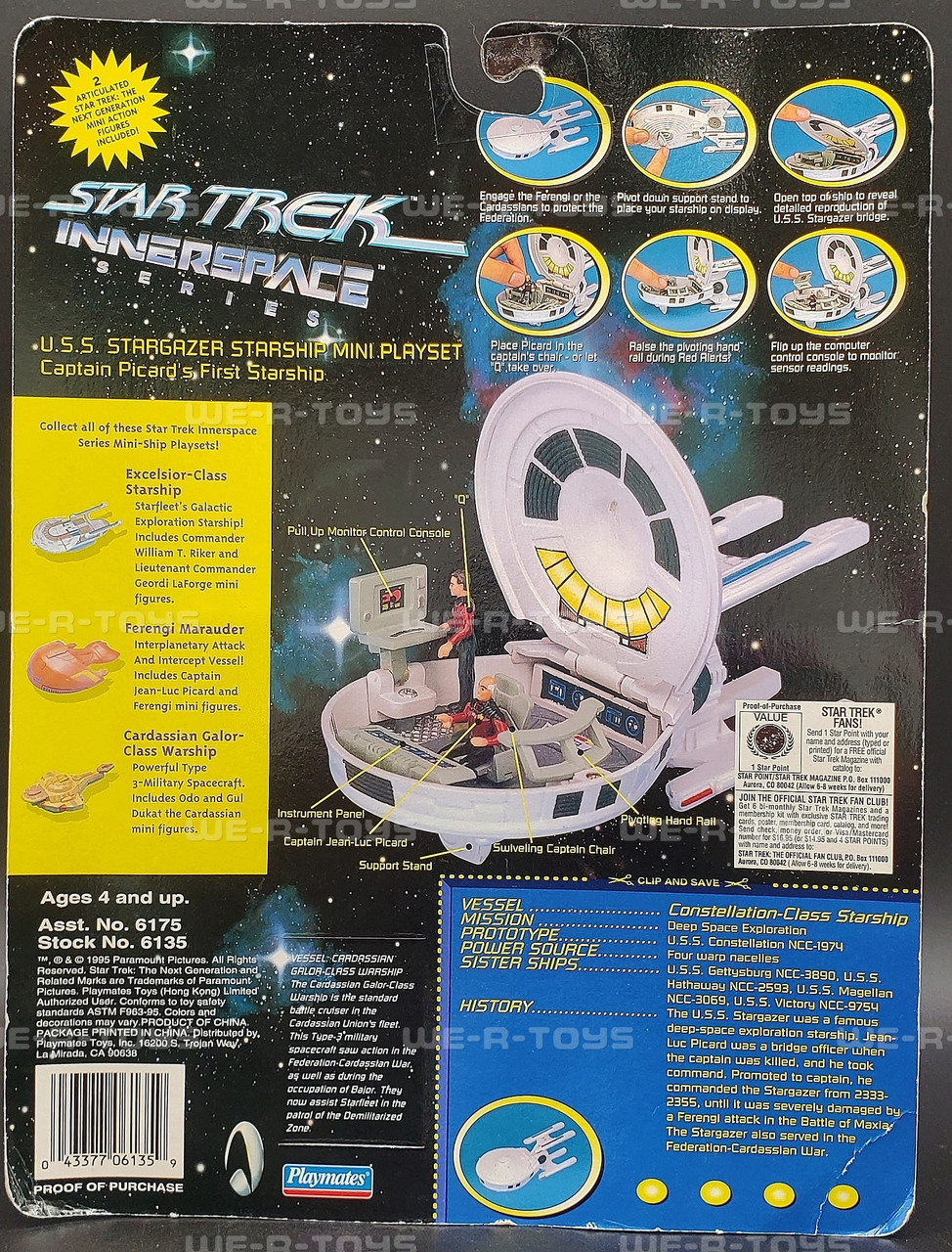 Star Trek Innerspace USS Stargazer Starship Mini Set 1995
