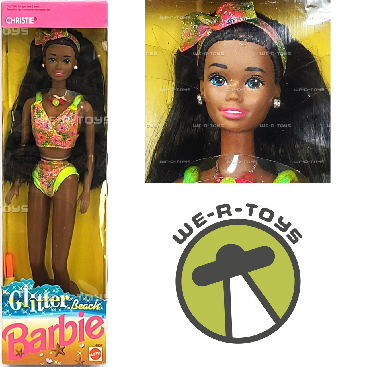Barbie Glitter Beach Christie African American Doll 1992 Mattel