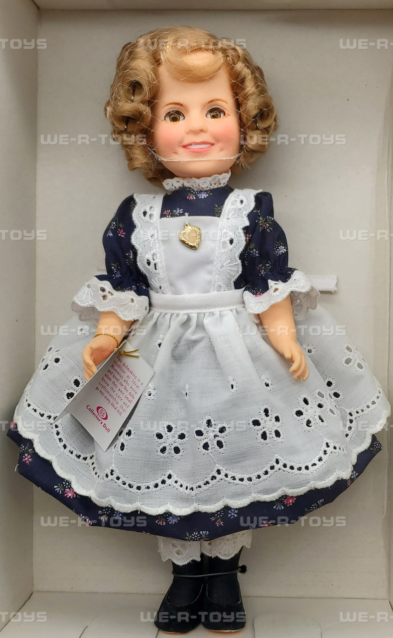 Shirley Temple Blue Dress Lace Apron 11" Poseable Doll 1982 Ideal Toy Corp NRFB Shirley Temple Blue Dress Lace Apron 11" Poseable Doll 1982 Ideal Toy Corp NRFB