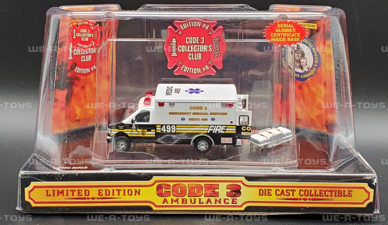 Code 3 Chief's Edition #4 Ford E-350 Ambulance Die Cast 1999 Code