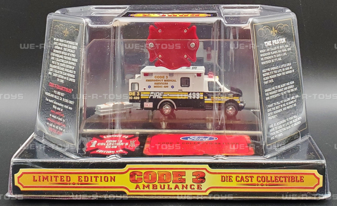 Code 3 Chief's Edition #4 Ford E-350 Ambulance Die Cast 1999 Code