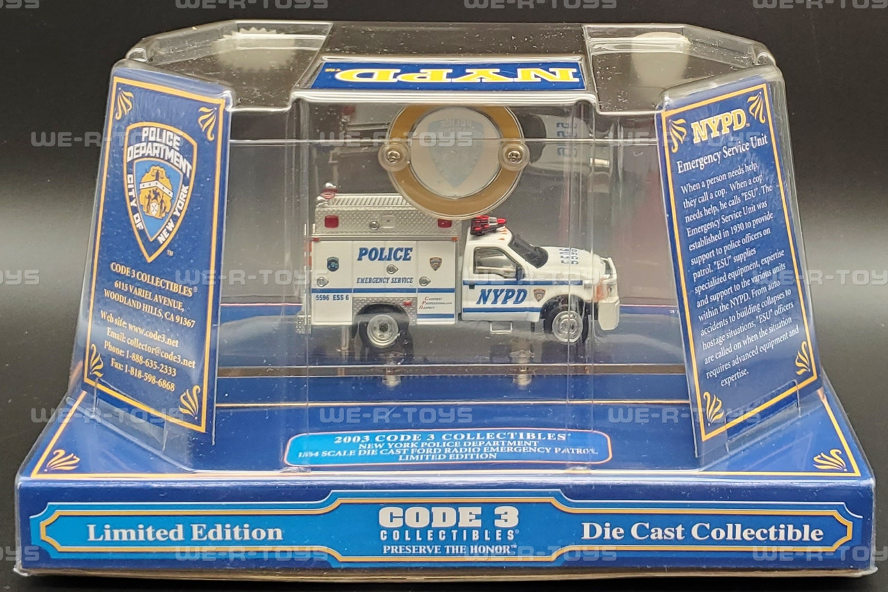 Code 3 NYPD Emergency Services Unit 1/64 Scale Die Cast 2003 Code 3 12551  NRFP