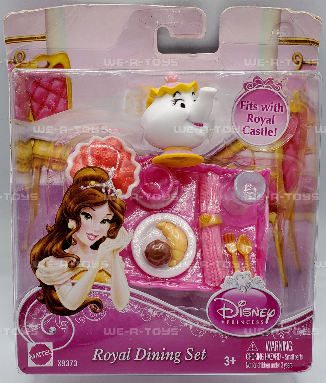 Disney Princess Royal Dining Set Belle 2012 Mattel #X9373 NRFP