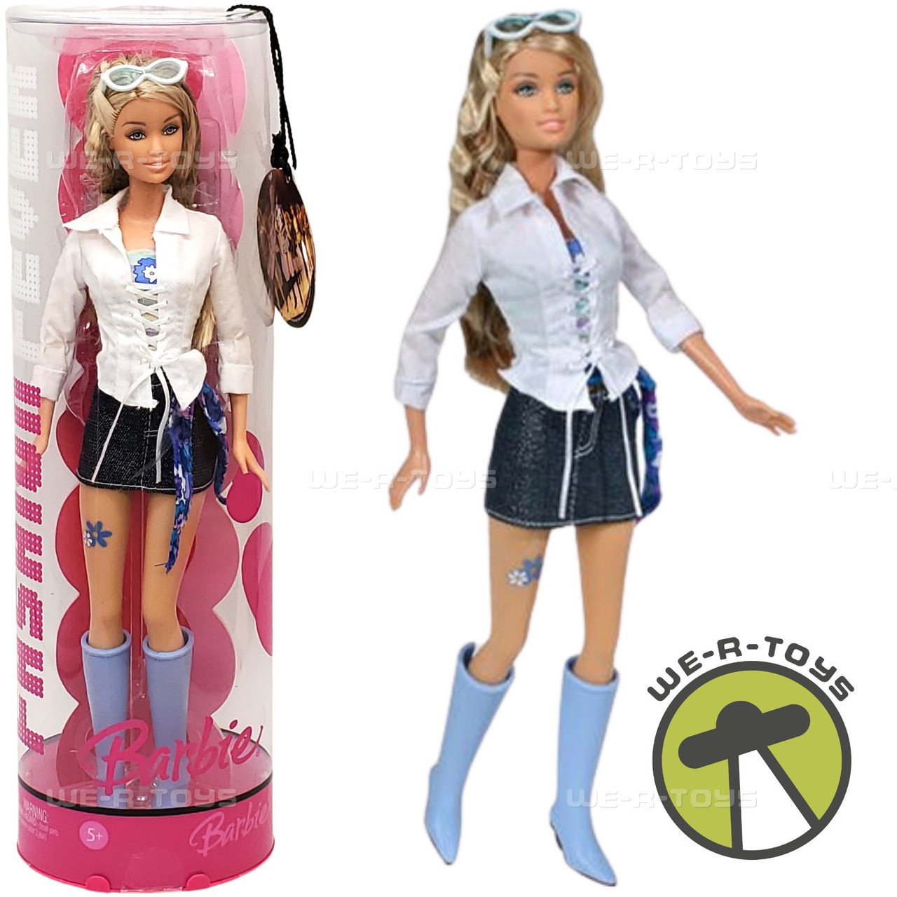 Barbie Fashion Fever White Shirt with Denim Skirt Doll 2006 Mattel