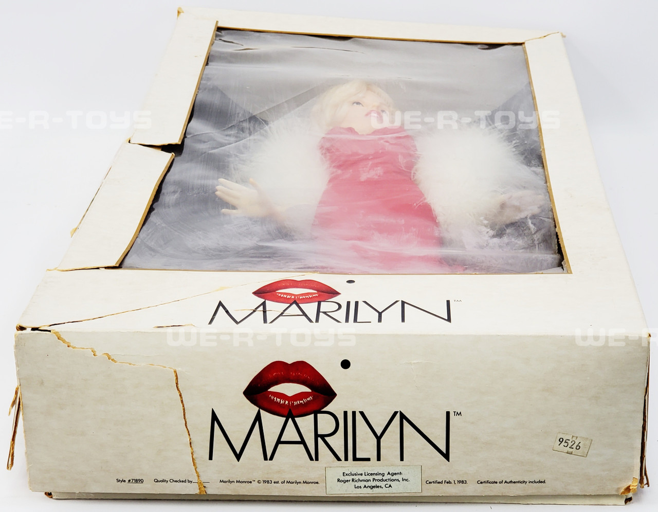 Marilyn Monroe 18" Porcelain Doll Red Dress 1983 World Doll No. 71890 USED (1) - We-R-Toys Marilyn Monroe 18" Porcelain Doll Red Dress 1983 World Doll No. 71890 USED (1) - We-R-Toys