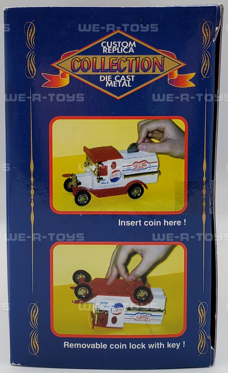 Pepsi-Cola Die-Cast Metal Delivery Truck Bank 1995 Golden Wheel