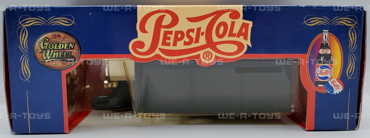 Pepsi-Cola Die-Cast Metal Delivery Truck Bank 1995 Golden Wheel