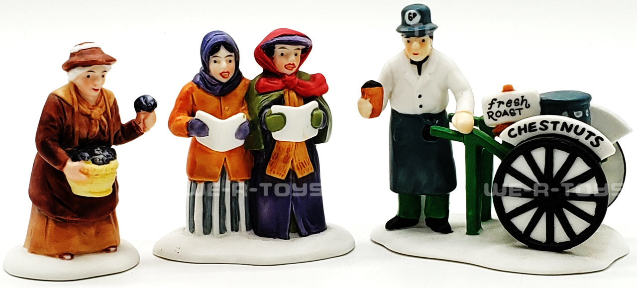 Dept 56 Dickens' Village Series Carolers, Violet & Chestnut Vendors #55808  NEW