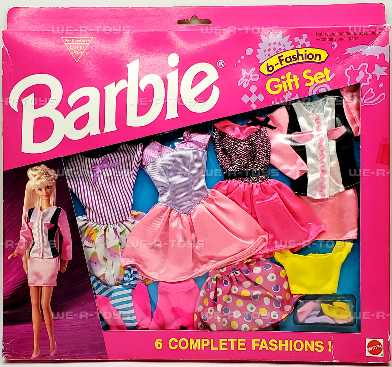 Barbie 6 Easy to Dress Fashion Outfits Gift Set 1993 Mattel 767C - We-R-Toys Barbie 6 Easy to Dress Fashion Outfits Gift Set 1993 Mattel 767C - We-R-Toys