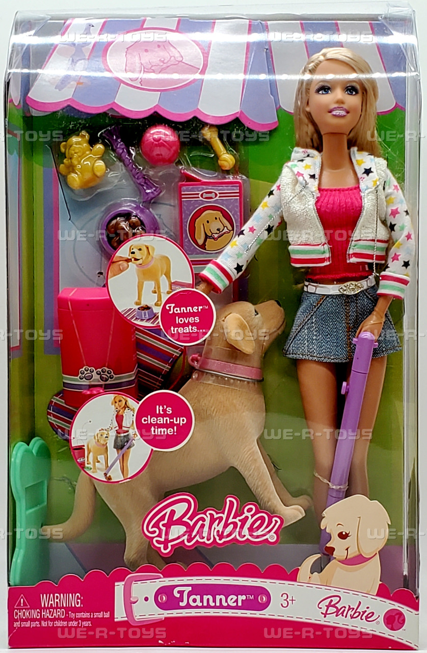 Barbie Tanner Doll with Dog Playset 2008 Mattel N0581 We-R-Toys