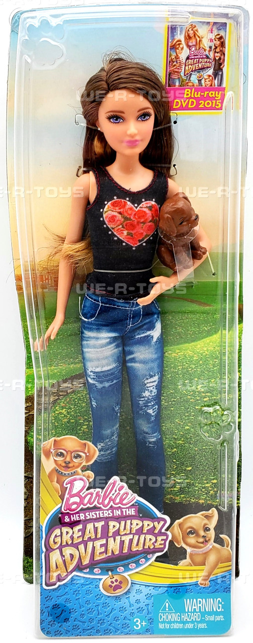 Barbie Great Puppy Adventure Skipper Doll 2014 Mattel CLF98