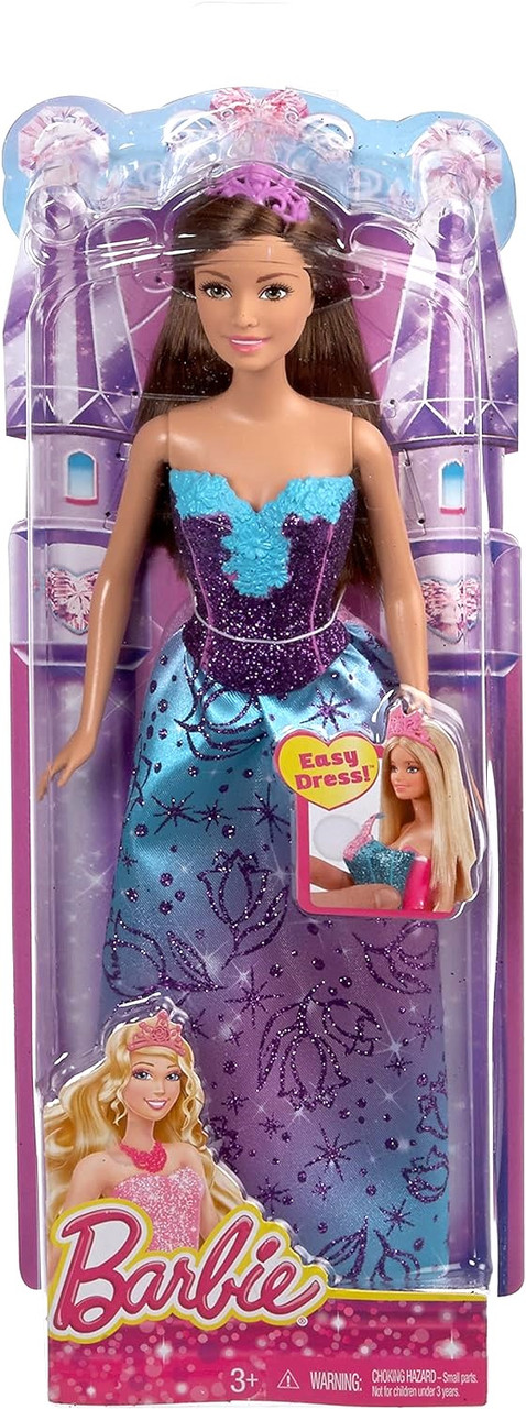 Barbie Fairytale Princess Doll Purple Blue Dress 2014 Mattel