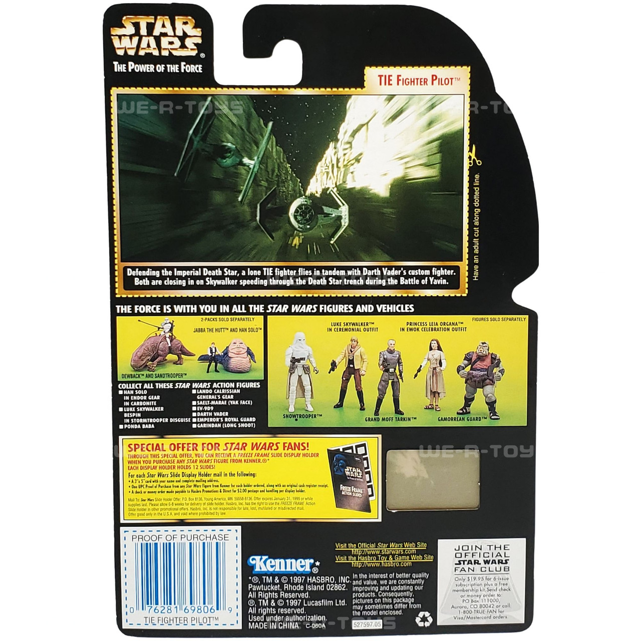Star Wars Power of the Force Freeze Frame Tie Fighter Pilot Action