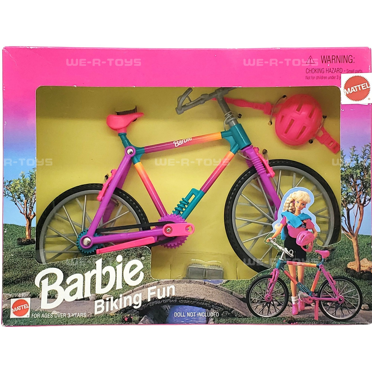 Barbie Biking Fun Set with Bicycle Helmet 1995 Arcotoys Mattel