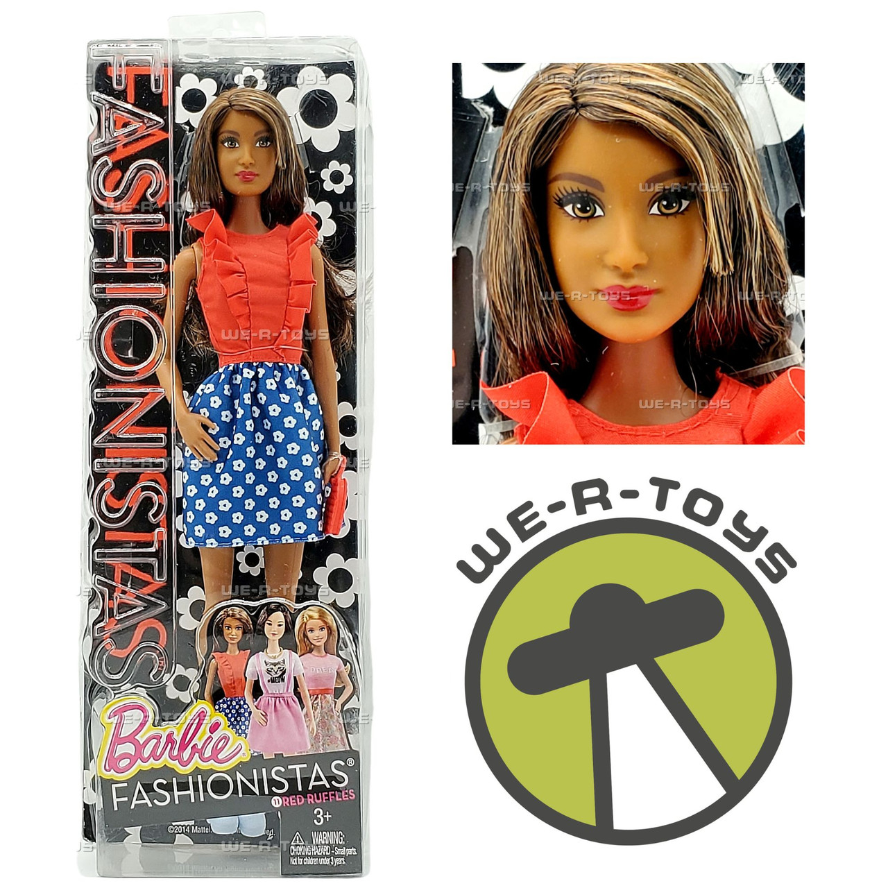 Barbie Fashionistas Doll 11 Red Ruffles 2014 Mattel CLN68 - We-R-Toys