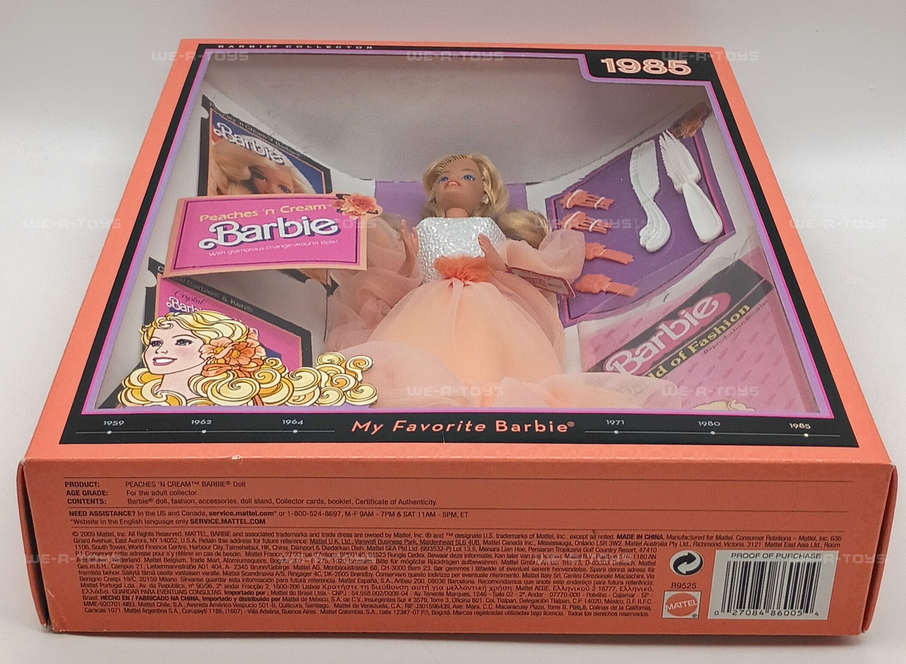 Peaches N Cream My Favorite Barbie 1985 Barbie Doll 2009 Mattel